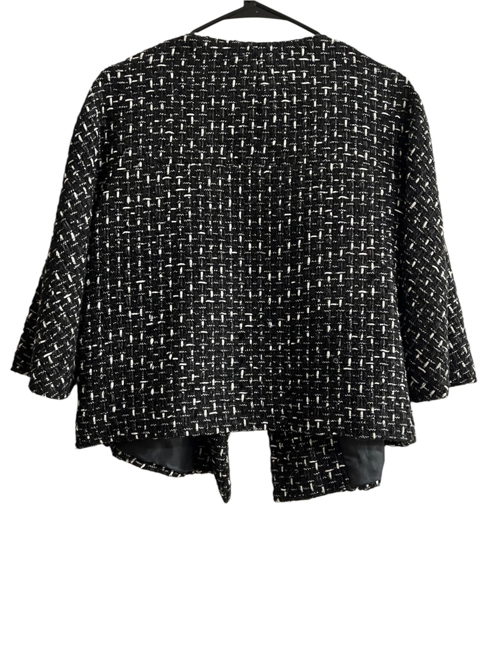 Talbots Collection Women’s Size 14 Petites Tweed Jacket Black White - Picture 2 of 13